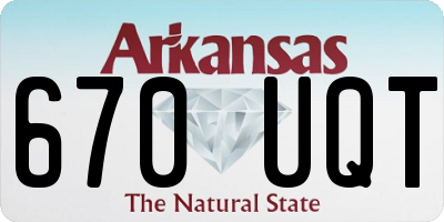 AR license plate 670UQT