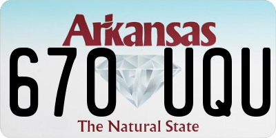 AR license plate 670UQU