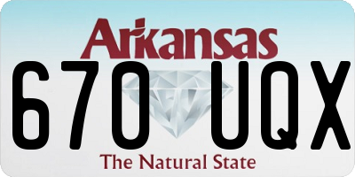 AR license plate 670UQX