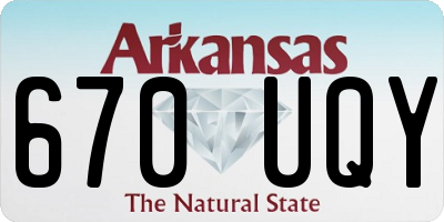 AR license plate 670UQY