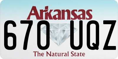 AR license plate 670UQZ