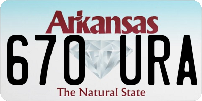 AR license plate 670URA