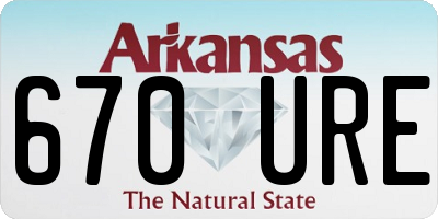 AR license plate 670URE