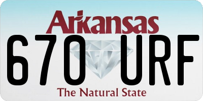 AR license plate 670URF