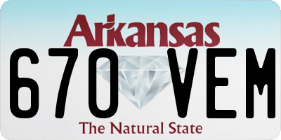 AR license plate 670VEM