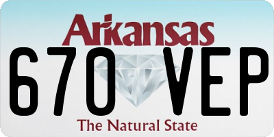 AR license plate 670VEP