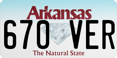 AR license plate 670VER