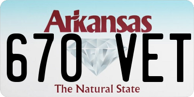 AR license plate 670VET