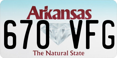 AR license plate 670VFG