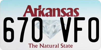 AR license plate 670VFO