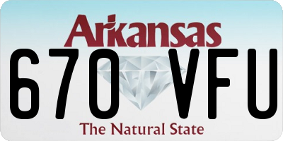 AR license plate 670VFU