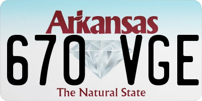 AR license plate 670VGE