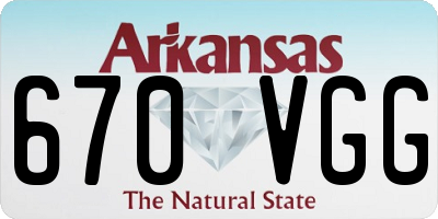 AR license plate 670VGG