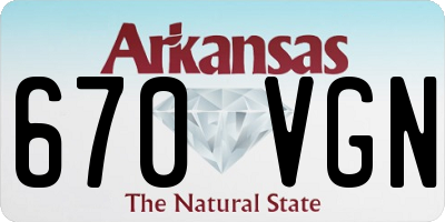 AR license plate 670VGN