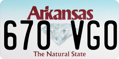 AR license plate 670VGO