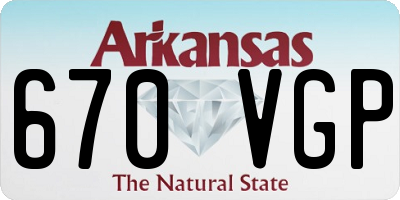 AR license plate 670VGP
