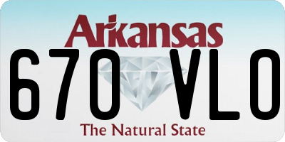 AR license plate 670VLO