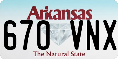 AR license plate 670VNX
