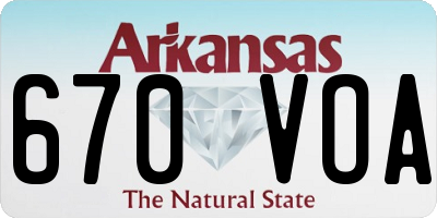 AR license plate 670VOA