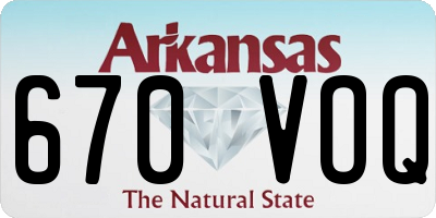AR license plate 670VOQ