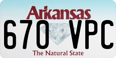 AR license plate 670VPC