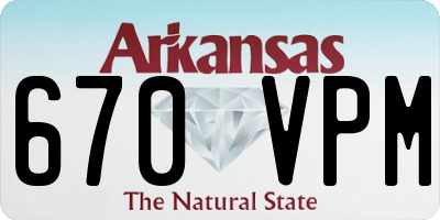 AR license plate 670VPM