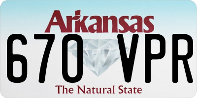 AR license plate 670VPR