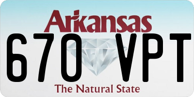 AR license plate 670VPT
