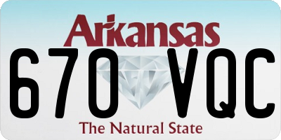 AR license plate 670VQC