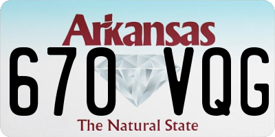 AR license plate 670VQG