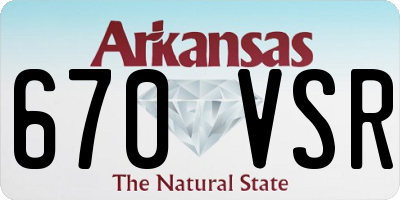 AR license plate 670VSR