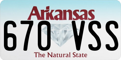 AR license plate 670VSS