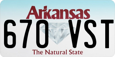 AR license plate 670VST