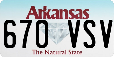 AR license plate 670VSV