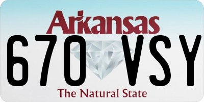 AR license plate 670VSY