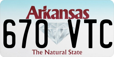 AR license plate 670VTC