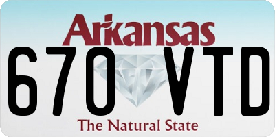 AR license plate 670VTD