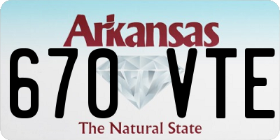 AR license plate 670VTE
