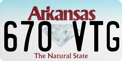 AR license plate 670VTG