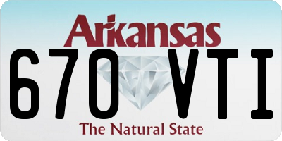 AR license plate 670VTI