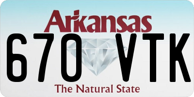 AR license plate 670VTK