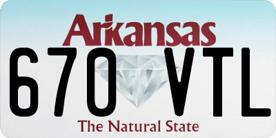 AR license plate 670VTL