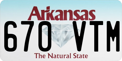AR license plate 670VTM