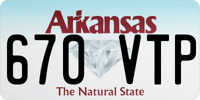 AR license plate 670VTP