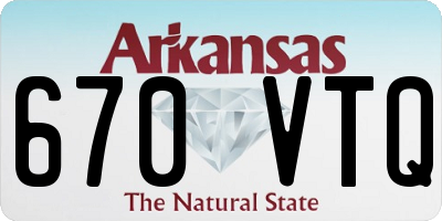 AR license plate 670VTQ