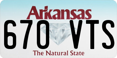 AR license plate 670VTS