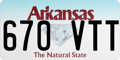 AR license plate 670VTT