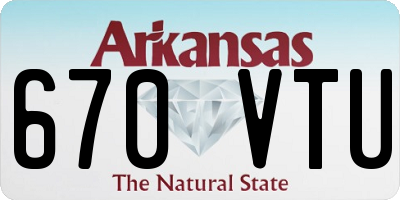 AR license plate 670VTU
