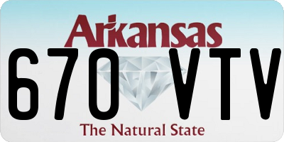 AR license plate 670VTV