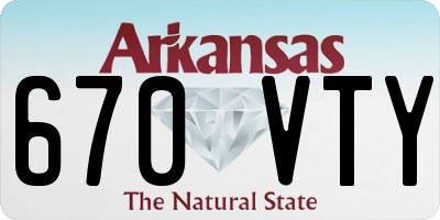 AR license plate 670VTY